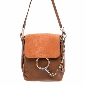 Chloe Brown & Tan Suede-Trim Crossbody Bag